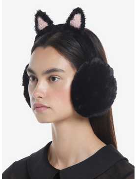 Black Cat Earmuffs, , hi-res