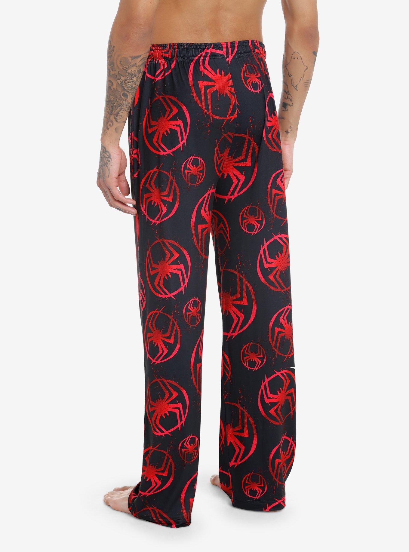 Marvel Spider-Man Miles Morales Logo Pajama Pants, BLACK, alternate