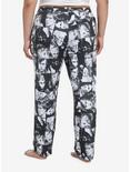 Star Wars Collage Girls Pajama Pants Plus Size, BLACK, alternate