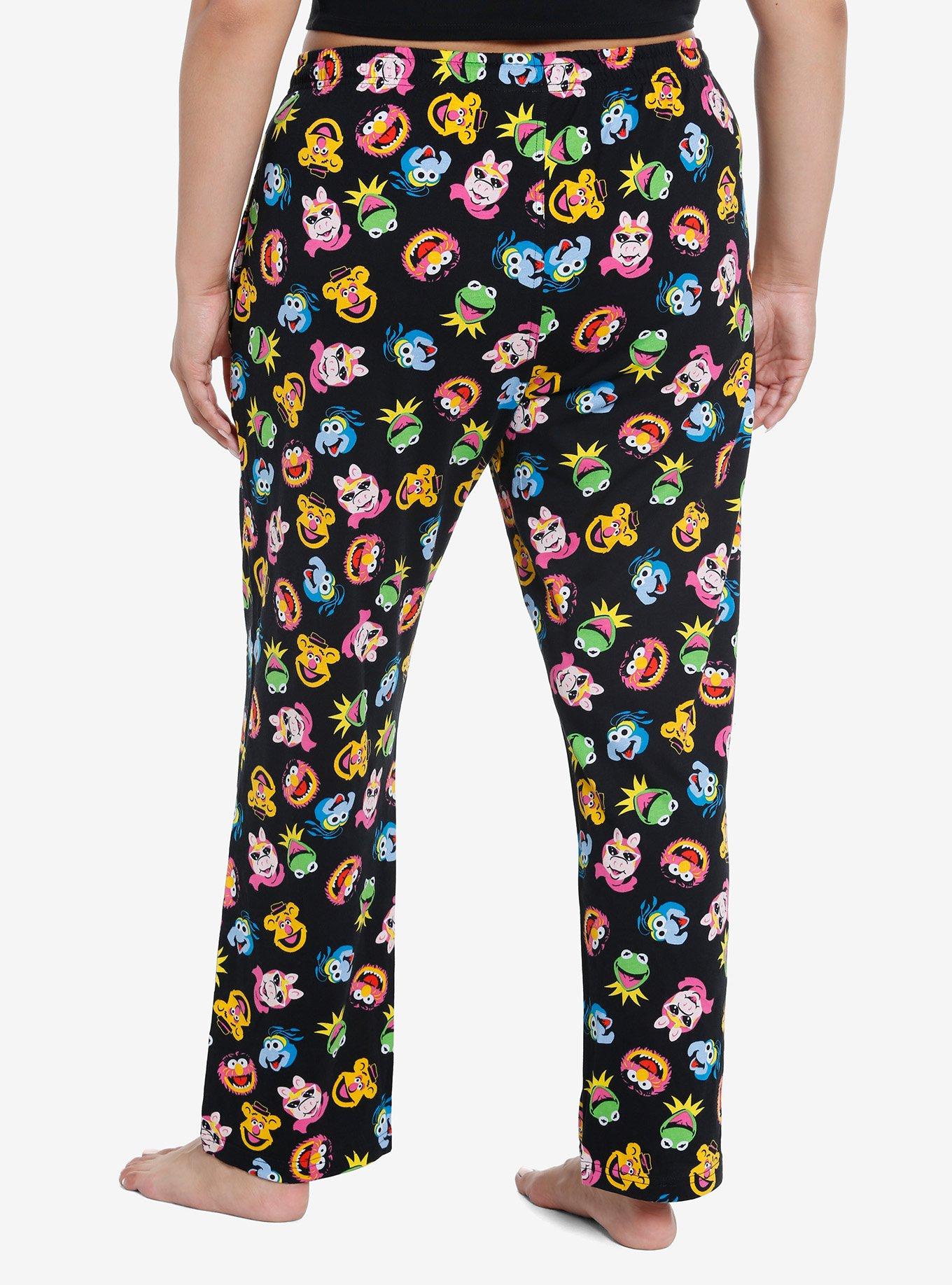 The Muppets Characters Pajama Pants Plus Size, BLACK, alternate