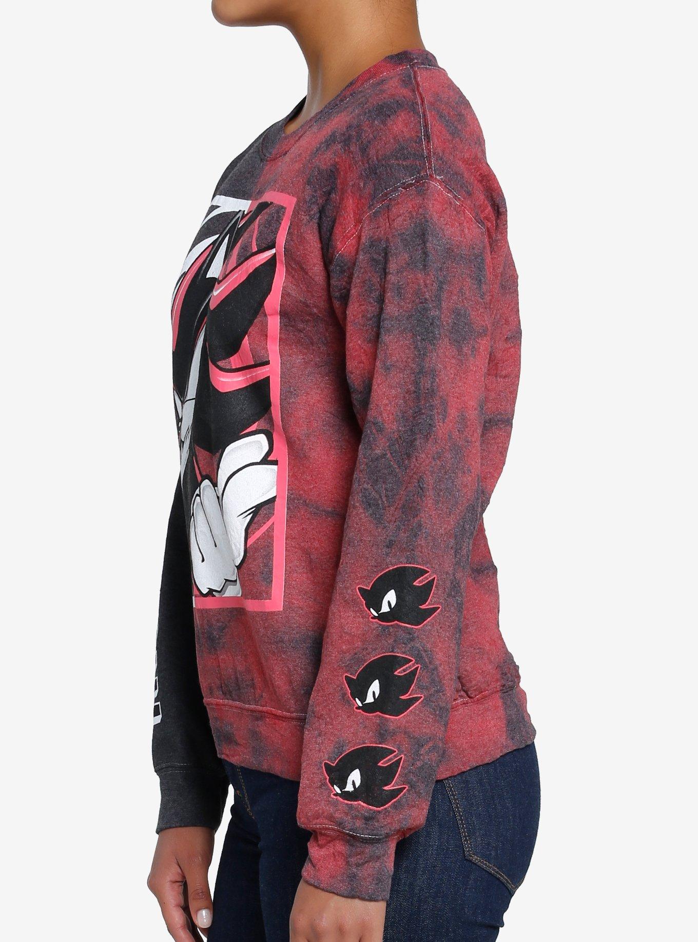 Sonic The Hedgehog Shadow Split Tie-Dye Girls Sweatshirt, MULTI, alternate