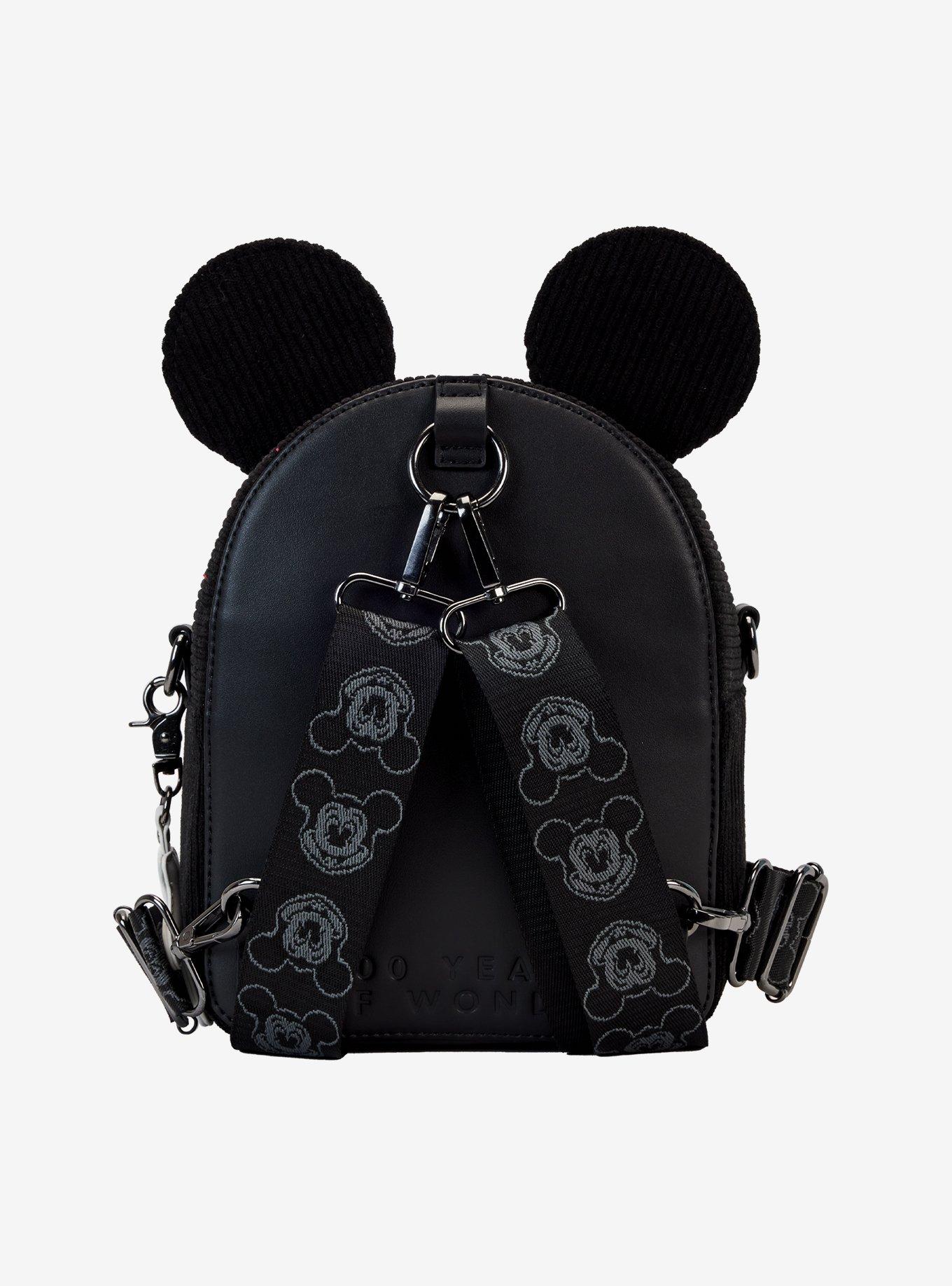 Loungefly Disney 100 Mickey Mouse Corduroy Crossbody Bag, , alternate