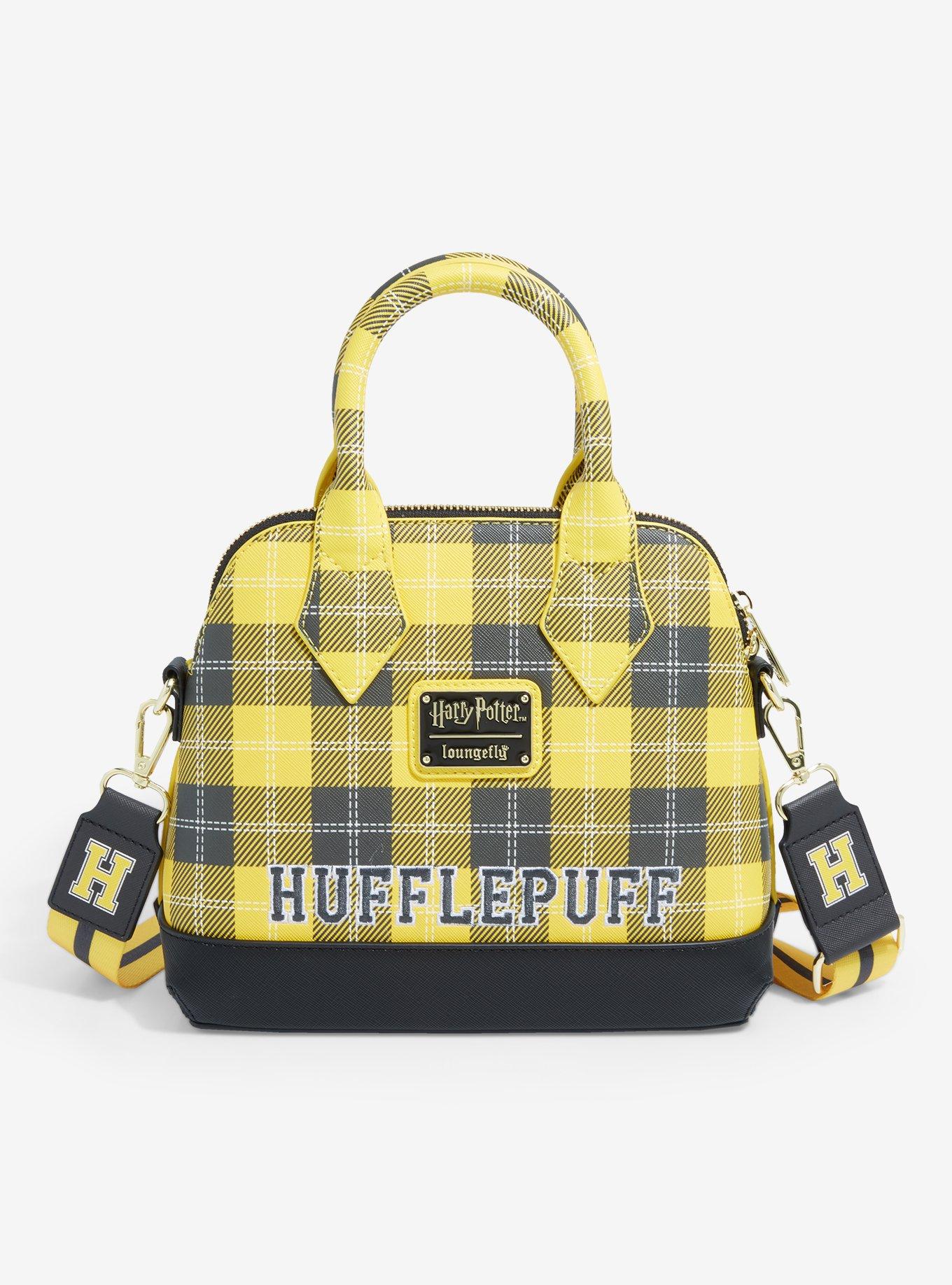Loungefly Harry Potter Hufflepuff Plaid Crossbody Bag, , alternate