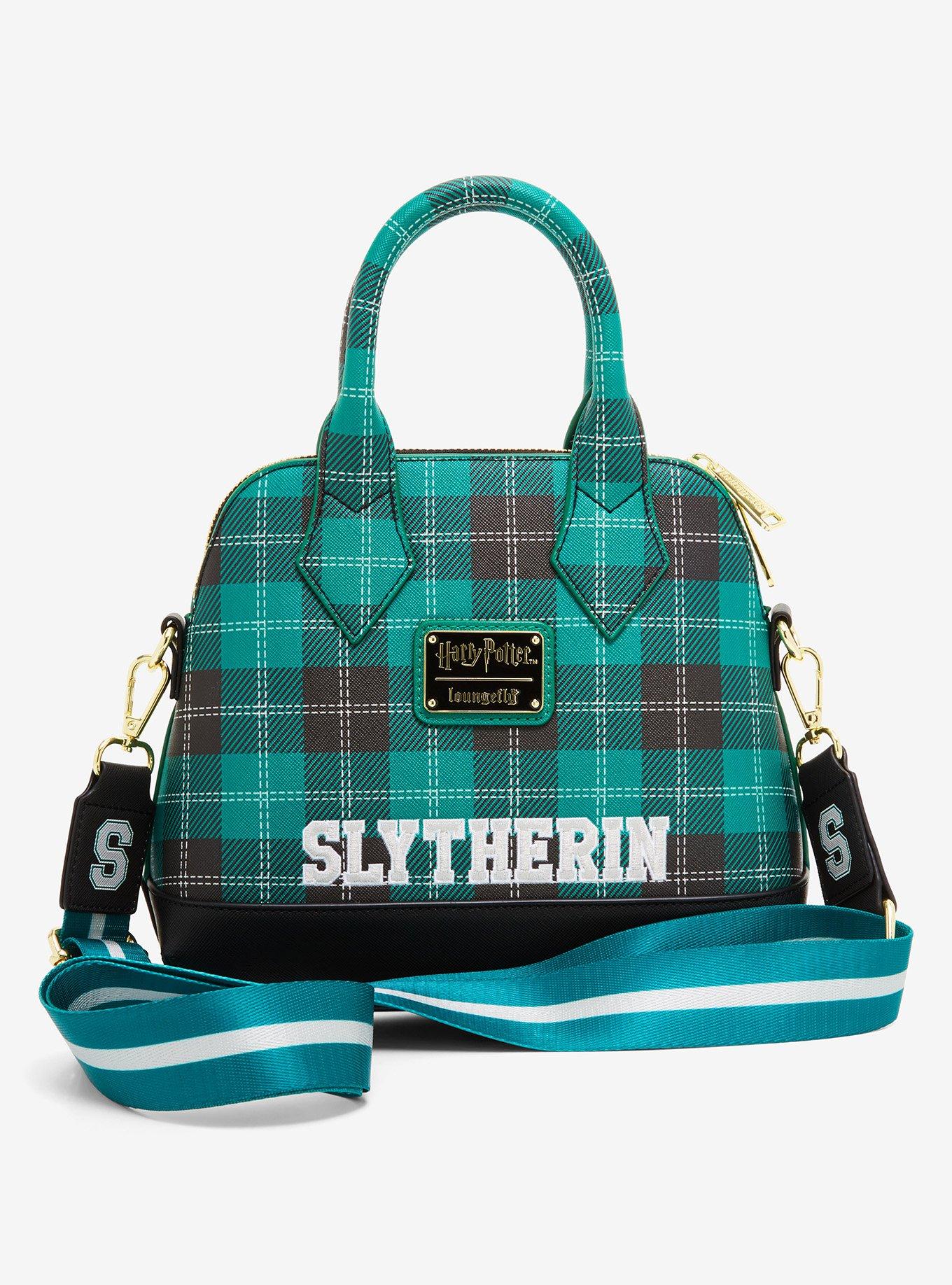 Loungefly Harry Potter Slytherin Plaid Crossbody Bag, , alternate