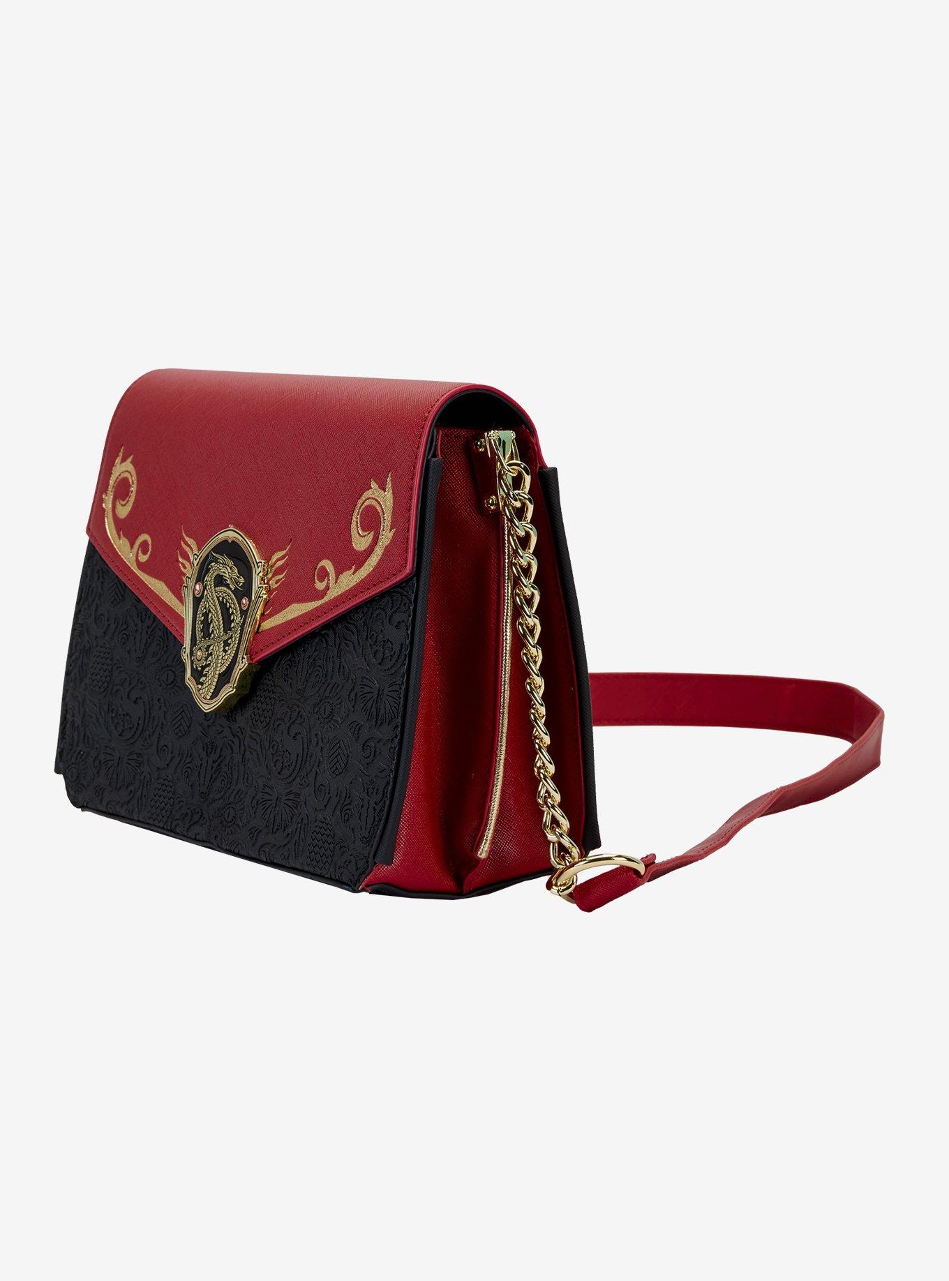 Loungefly House of the Dragon House Targaryen Crest Allover Print Crossbody Bag, , alternate