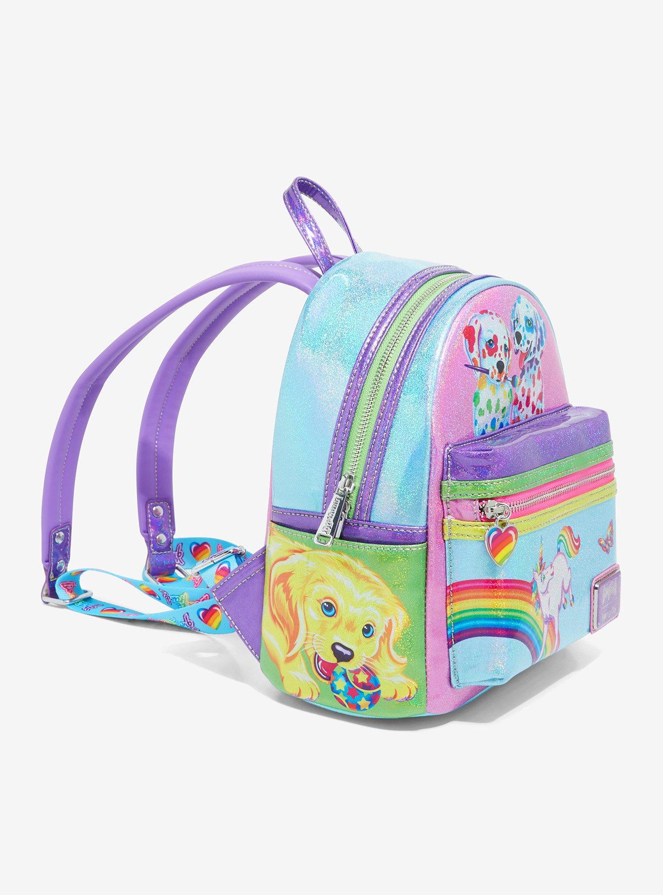 Loungefly Lisa Frank Color Block Rainbow Mini Backpack, , alternate