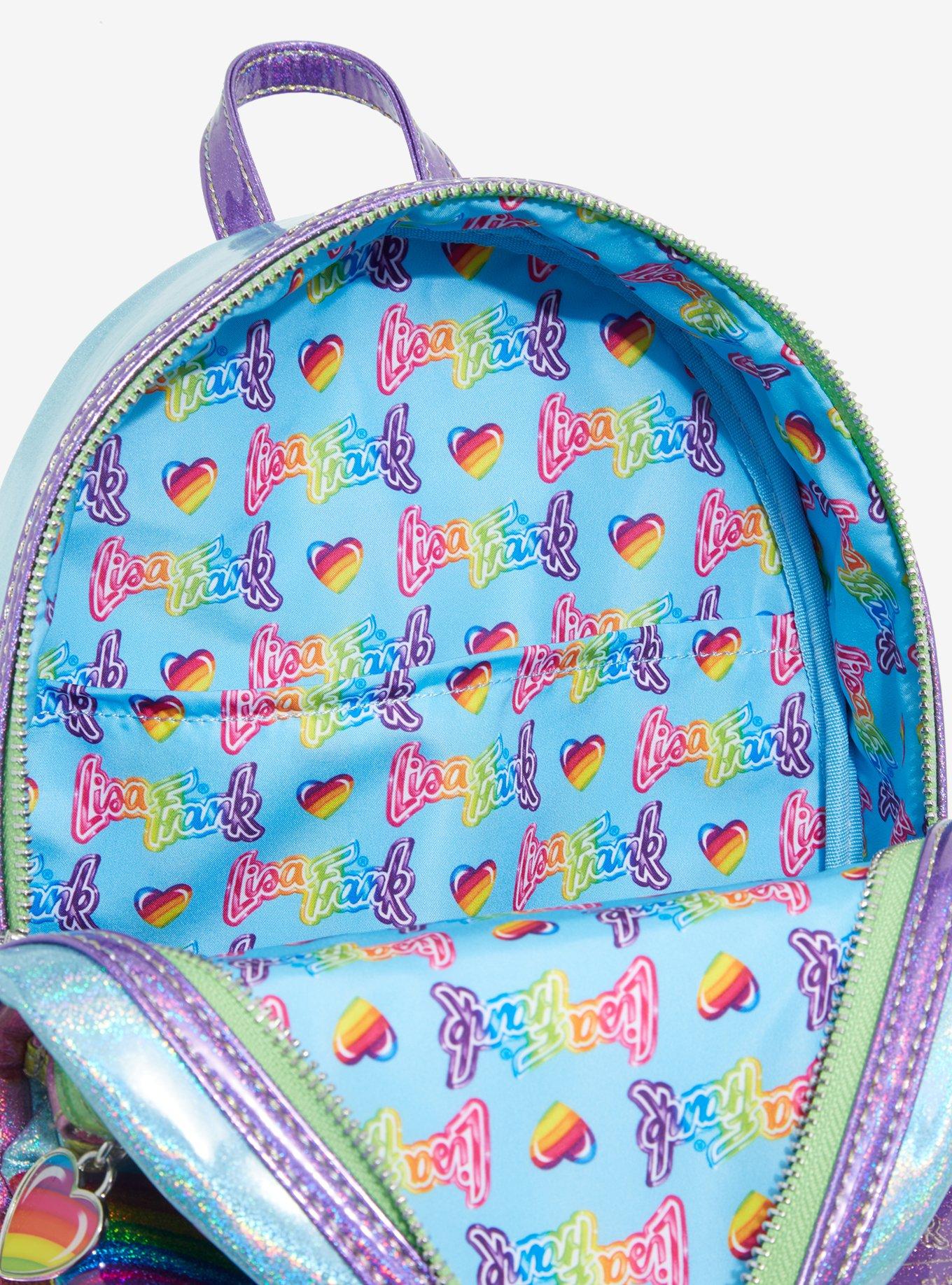 Loungefly Lisa Frank Color Block Rainbow Mini Backpack, , alternate