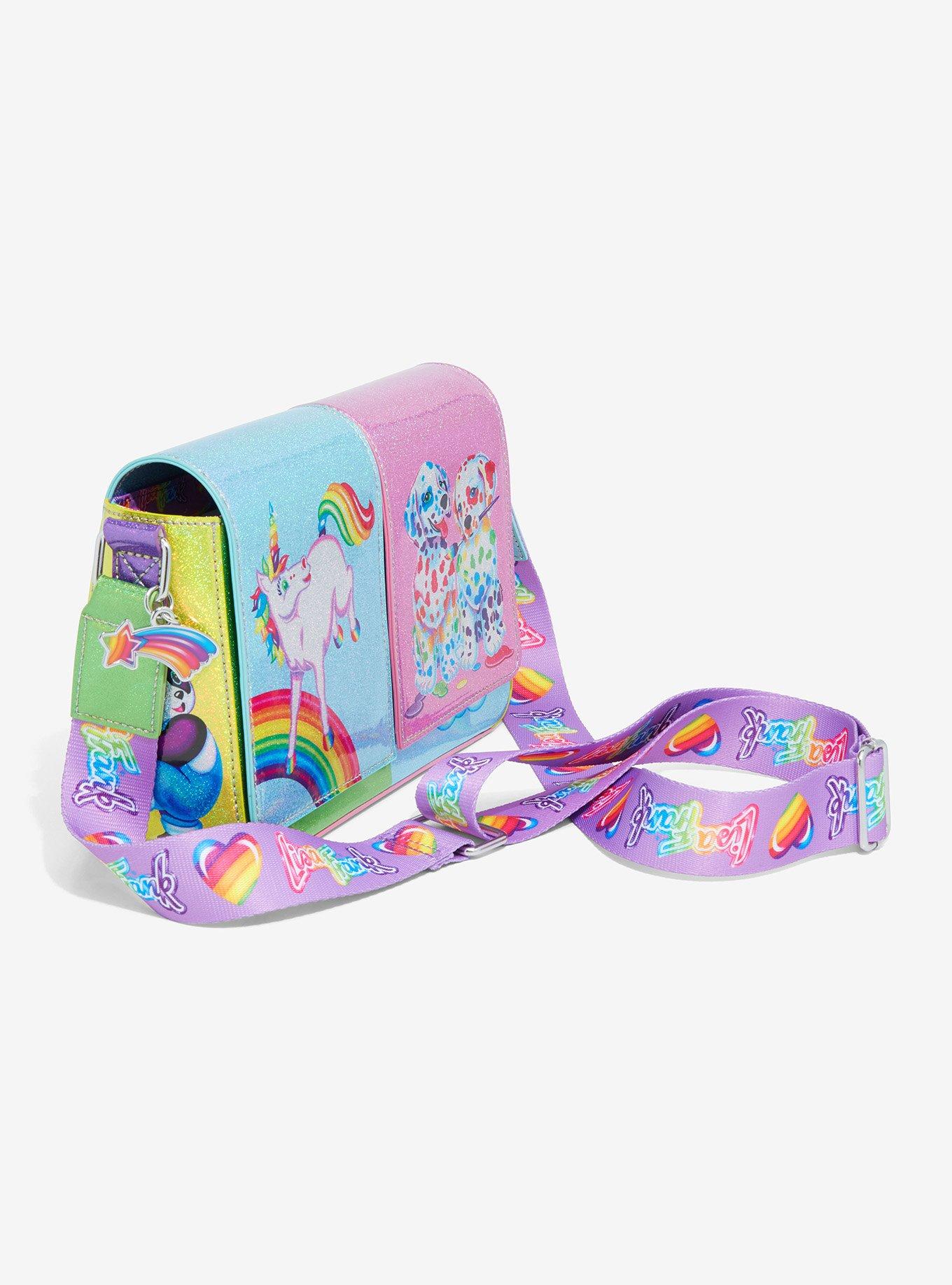 Loungefly Lisa Frank Holographic Color Block Crossbody Bag, , alternate