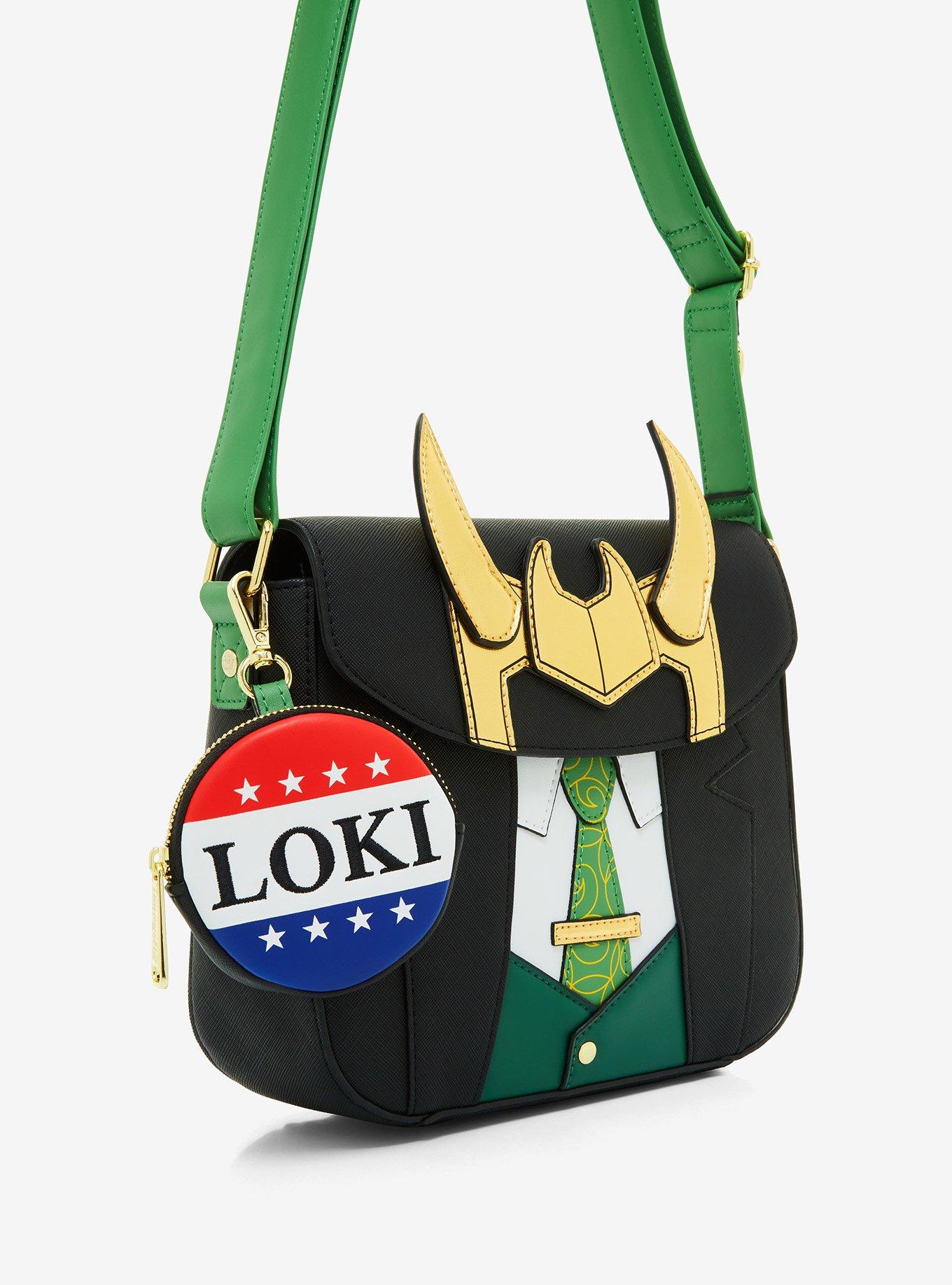 Loungefly Marvel Loki President Loki Figural Crossby Bag, , alternate