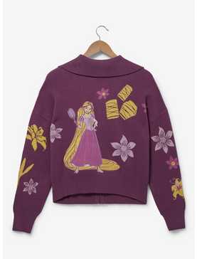 Disney Tangled Icons Zippered Women's Plus Size Sweater - BoxLunch Exclusive, , hi-res