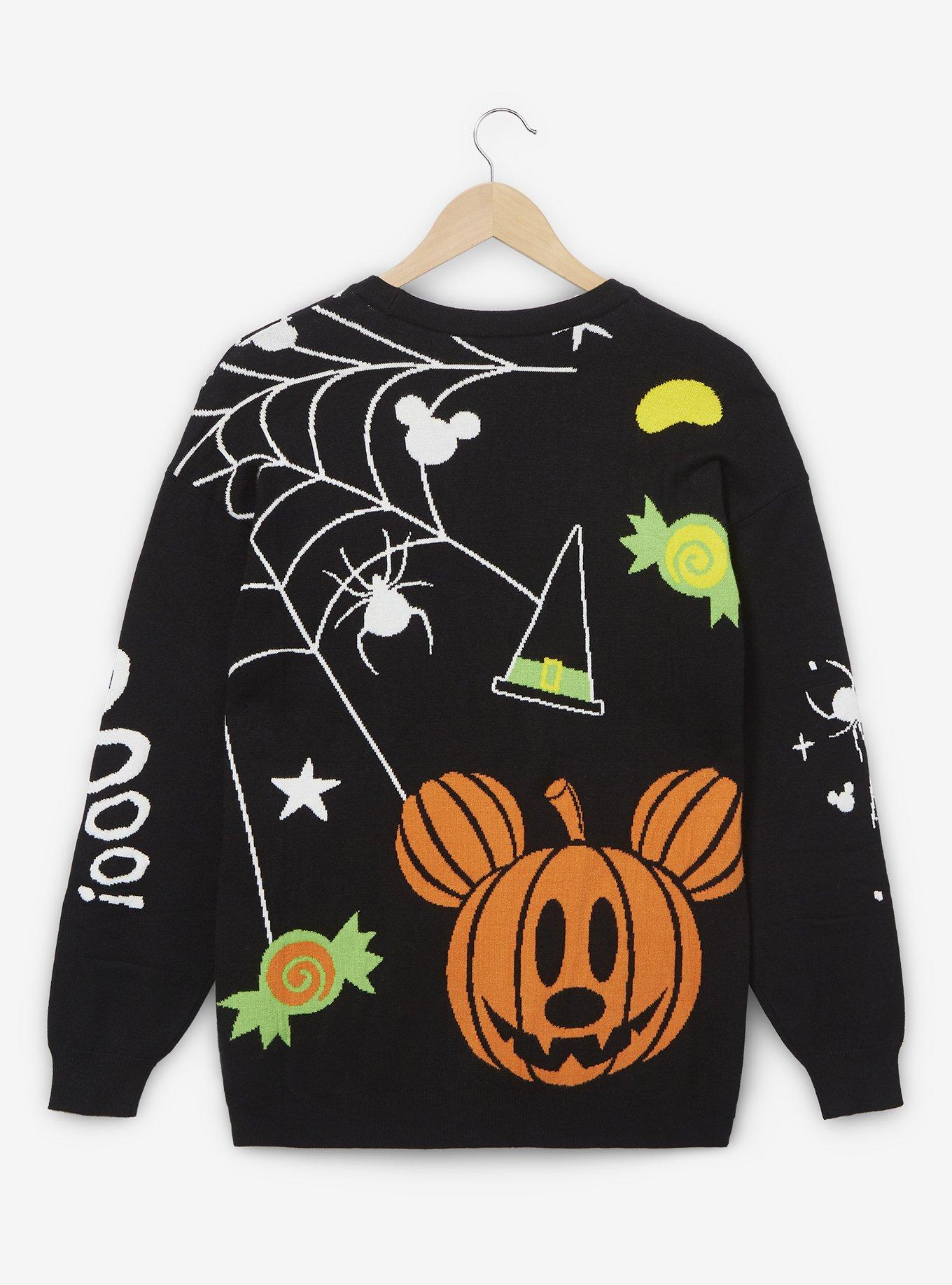 Disney Mickey Mouse Halloween Icons Cardigan - BoxLunch Exclusive, BLACK, alternate