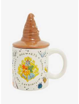 Harry Potter Hogwarts Mug with Sorting Hat Figural Lid, , hi-res