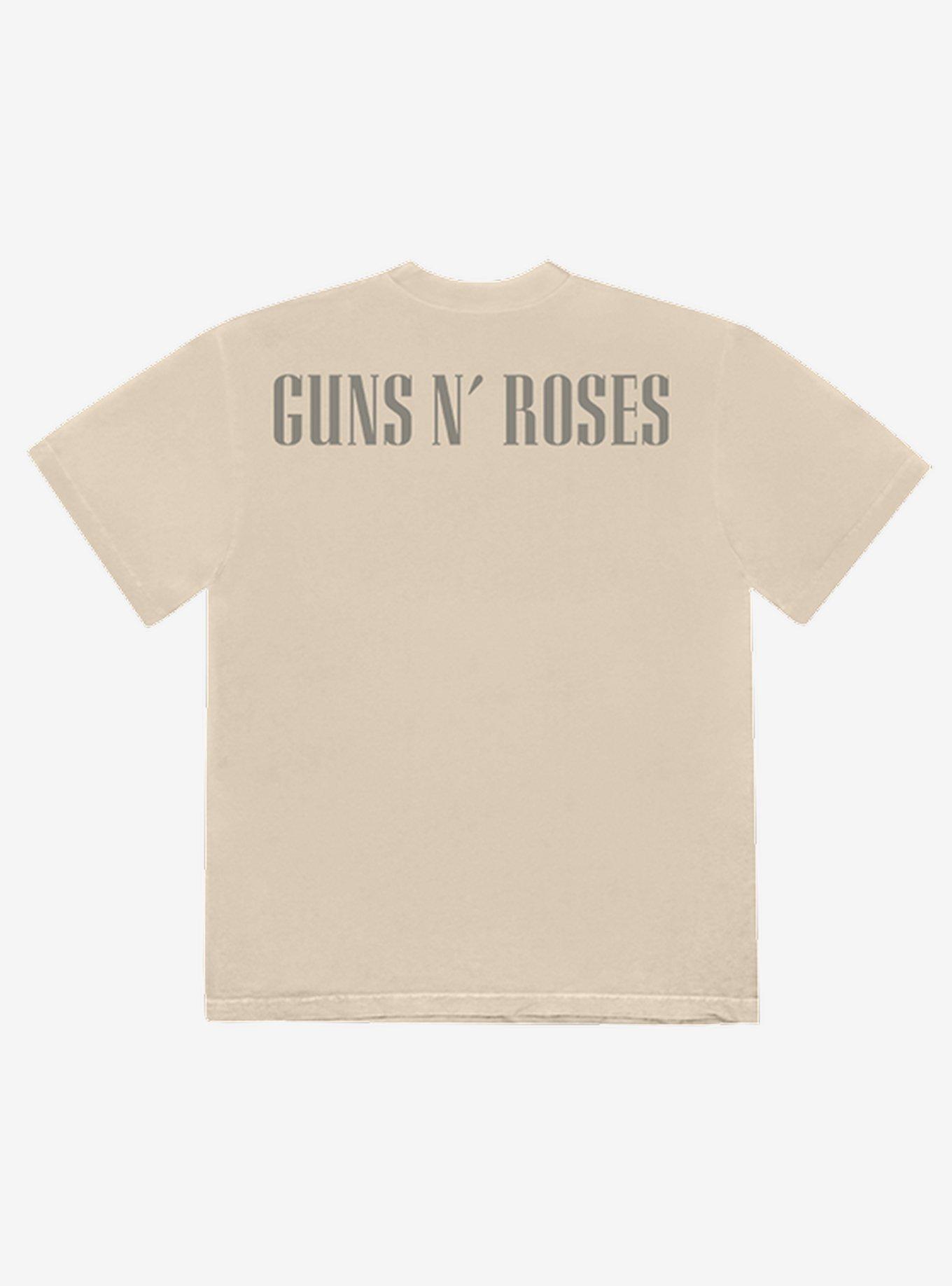 Guns N' Roses Cross Skull Boyfriend Fit Girls T-Shirt, SAND, alternate