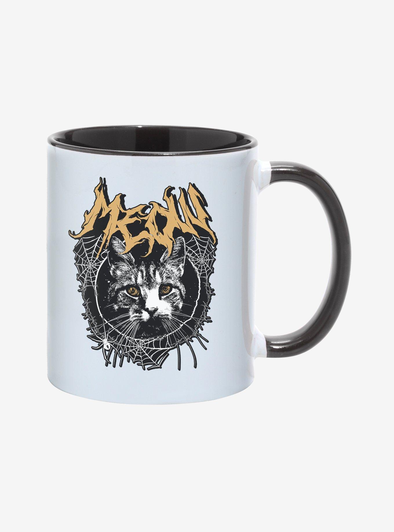 Meow Cat Spiderweb Mug 11oz, , hi-res