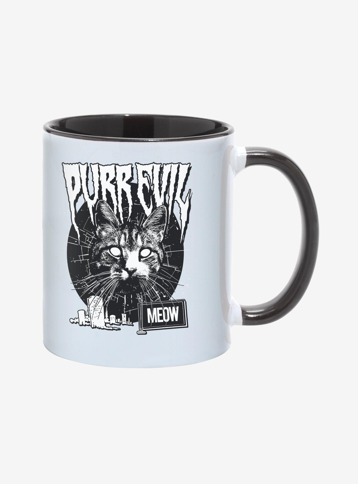 Purr Evil Meow Cemetery Mug 11oz, , hi-res