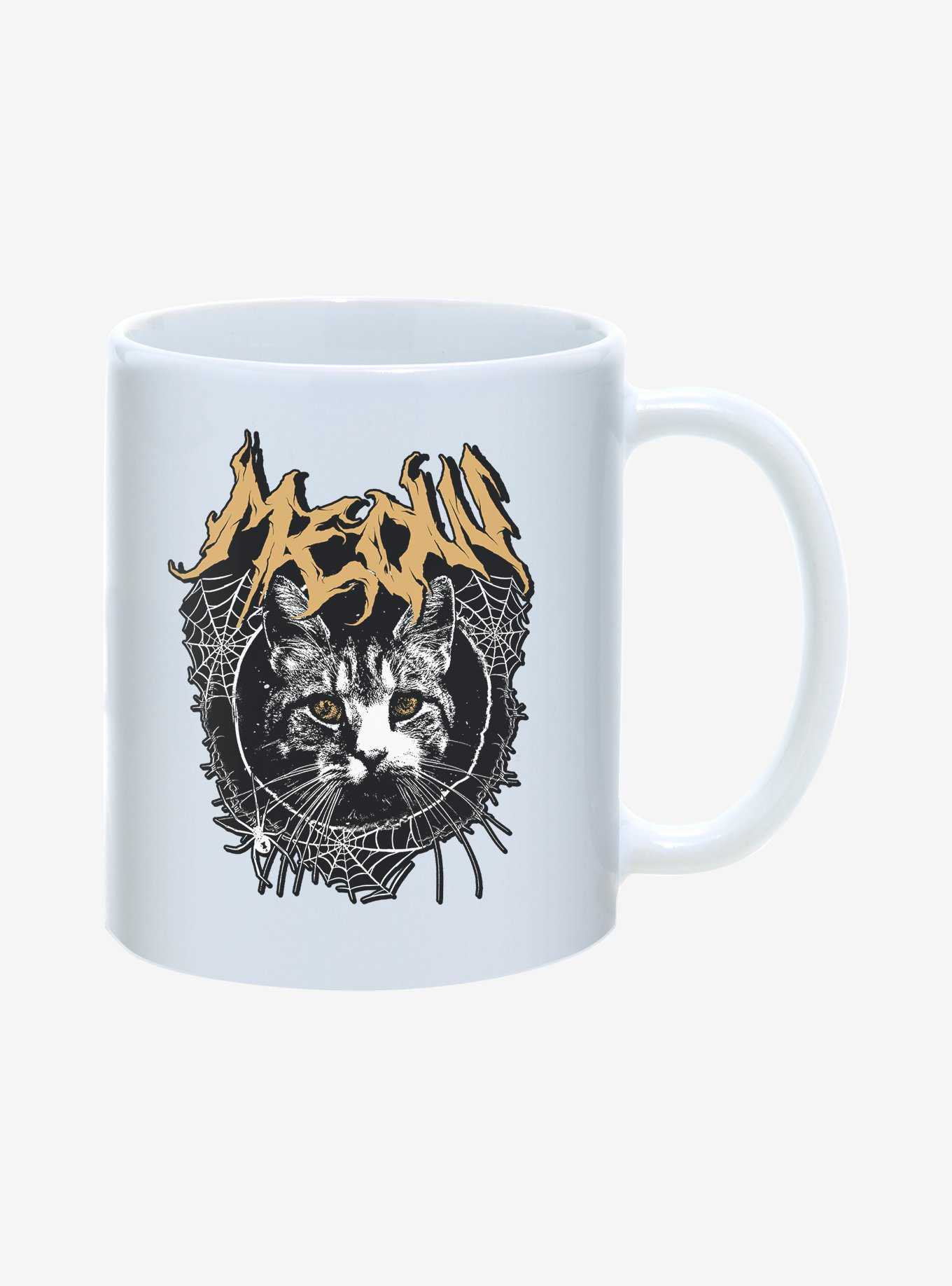 Meow Cat Spiderweb Mug 11oz, , hi-res