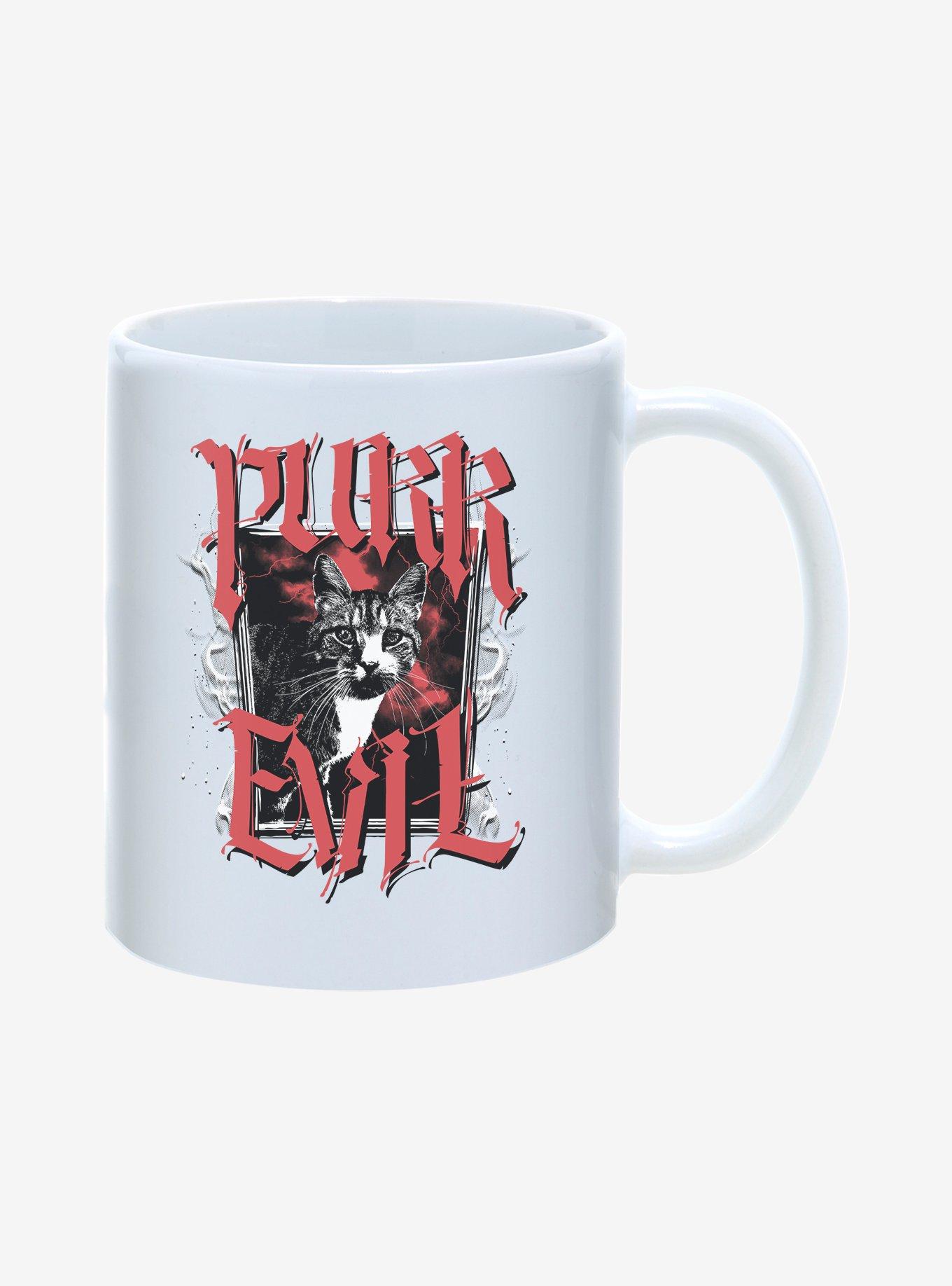 Purr Evil Cat Portrait Mug 11oz