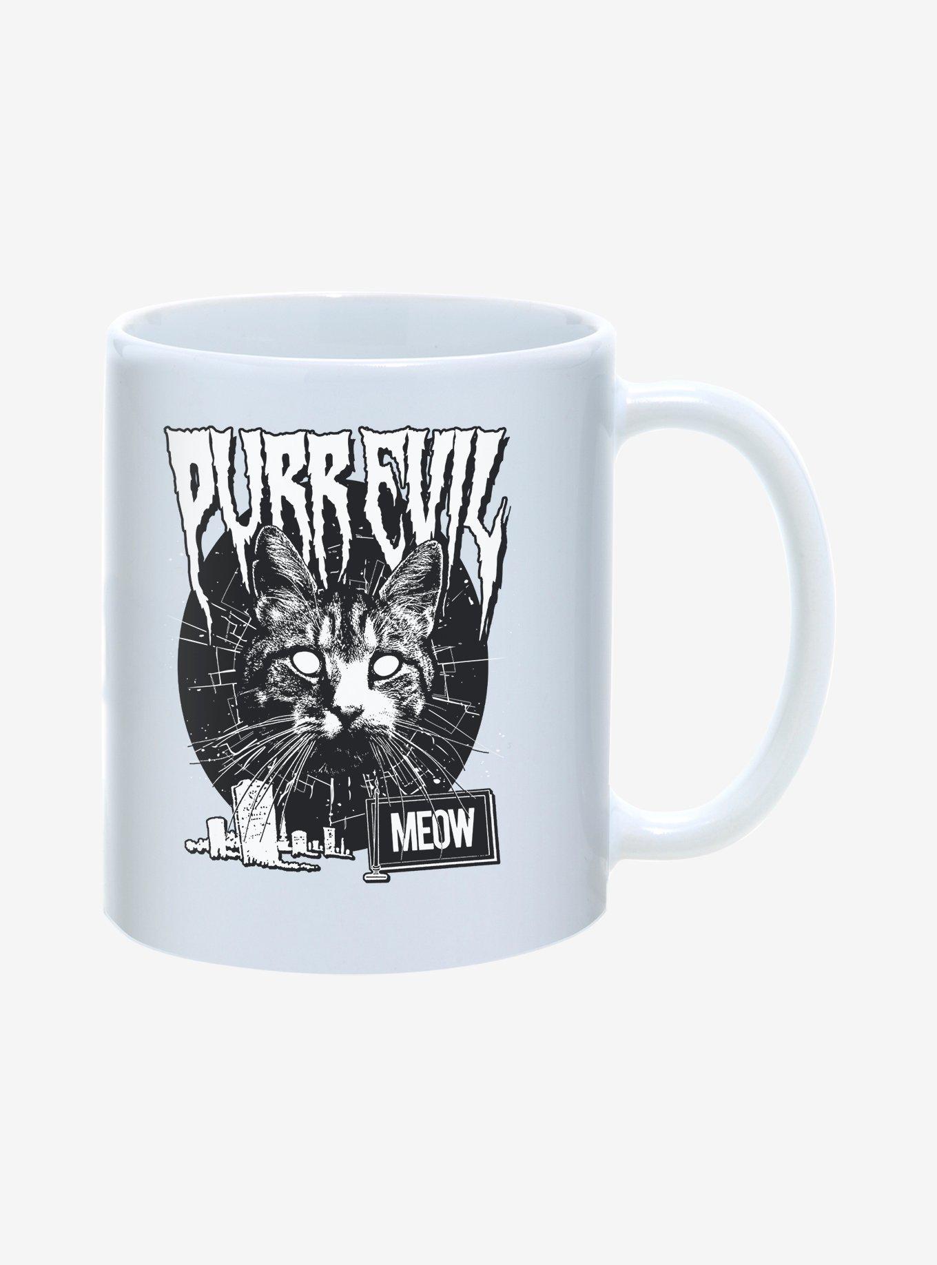 Purr Evil Meow Cemetery Mug 11oz, , hi-res