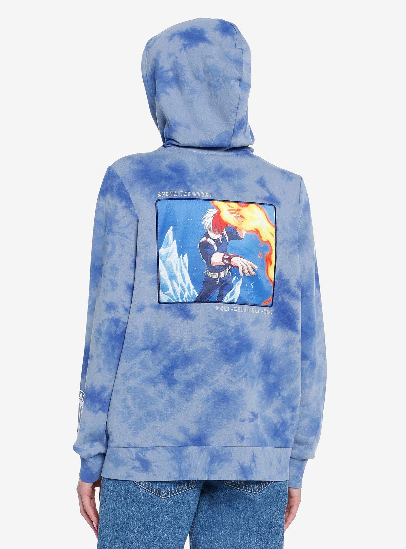 My Hero Academia Todoroki Blue Wash Girls Hoodie, MULTI, alternate