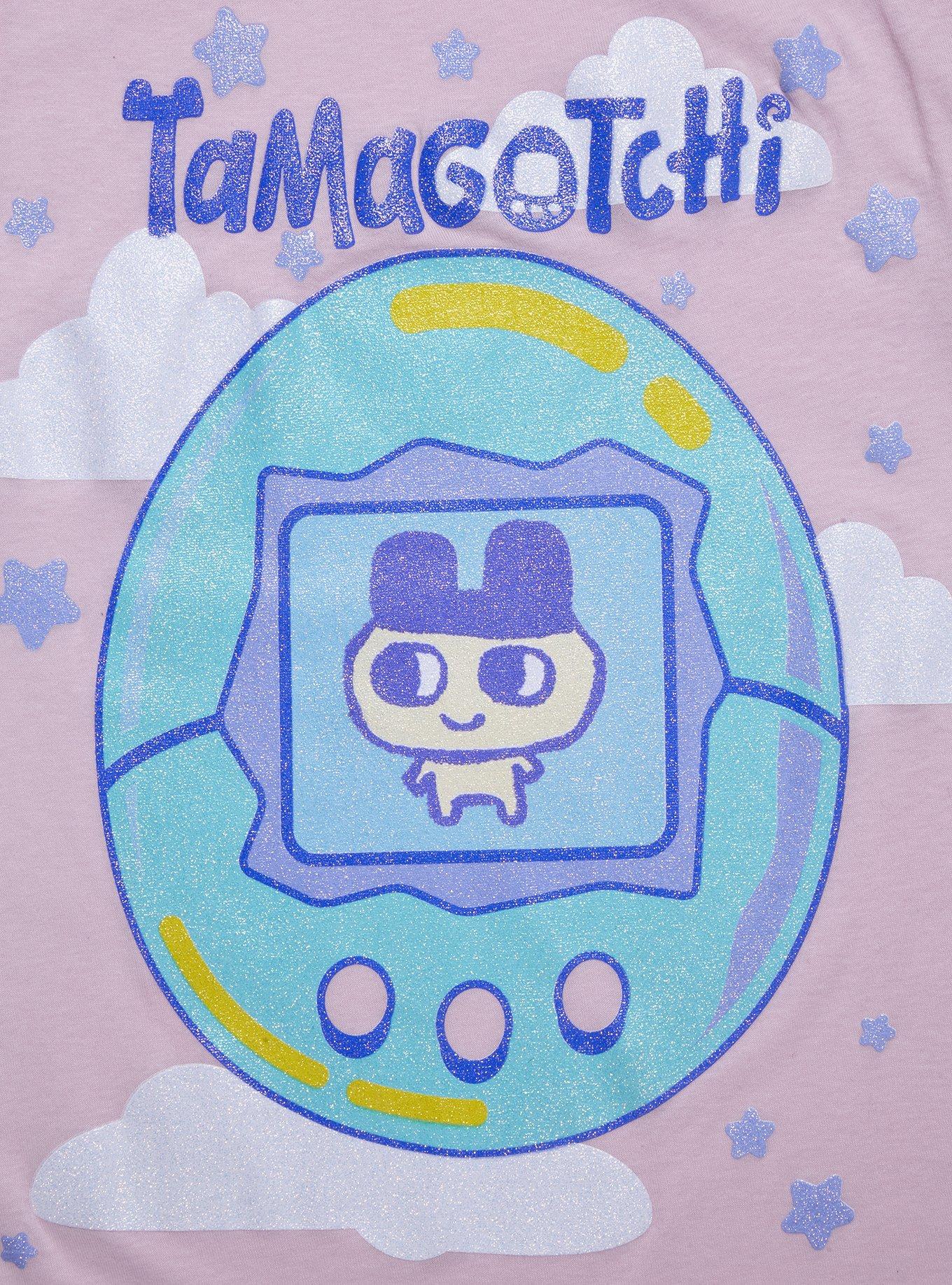 Tamagotchi Glitter Boyfriend Fit Girls T-Shirt, , hi-res