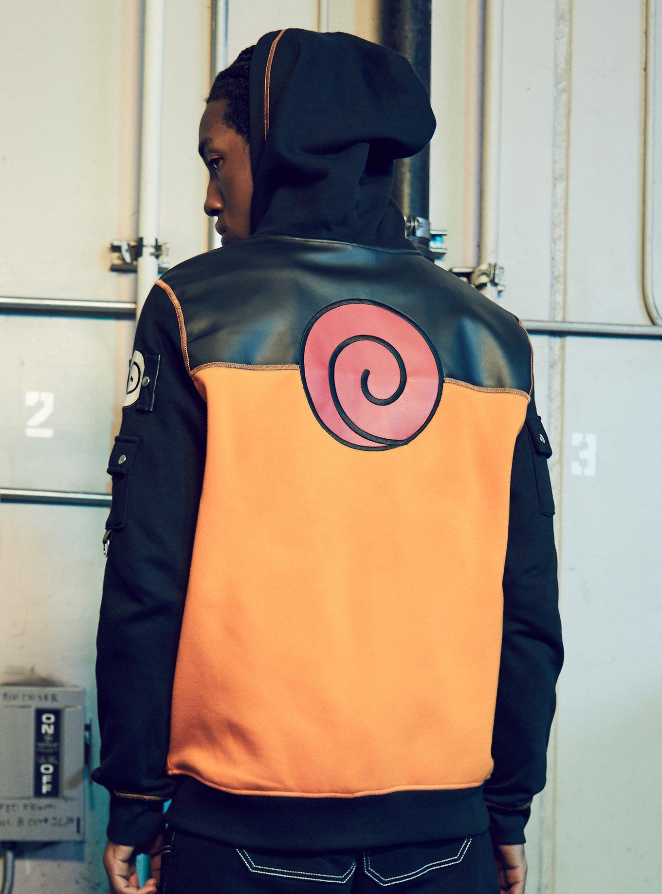 Naruto Shippuden Naruto Uzumaki Hardware Cosplay Hoodie, BLACK, alternate