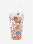 Sanrio Hello Kitty Floral Pint Glass with Lid and Straw, , alternate