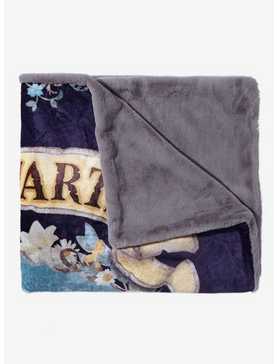Harry Potter Floral Hogwarts Castle Faux Fur Lined Throw - BoxLunch Exclusive, , hi-res