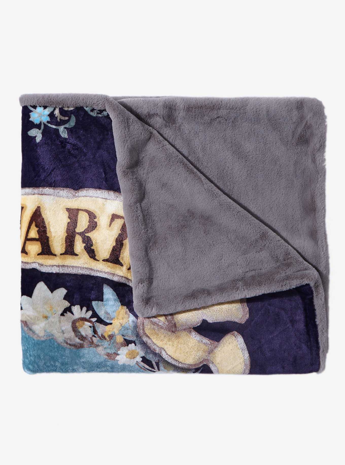 Harry Potter Floral Hogwarts Castle Faux Fur Lined Throw - BoxLunch Exclusive, , hi-res
