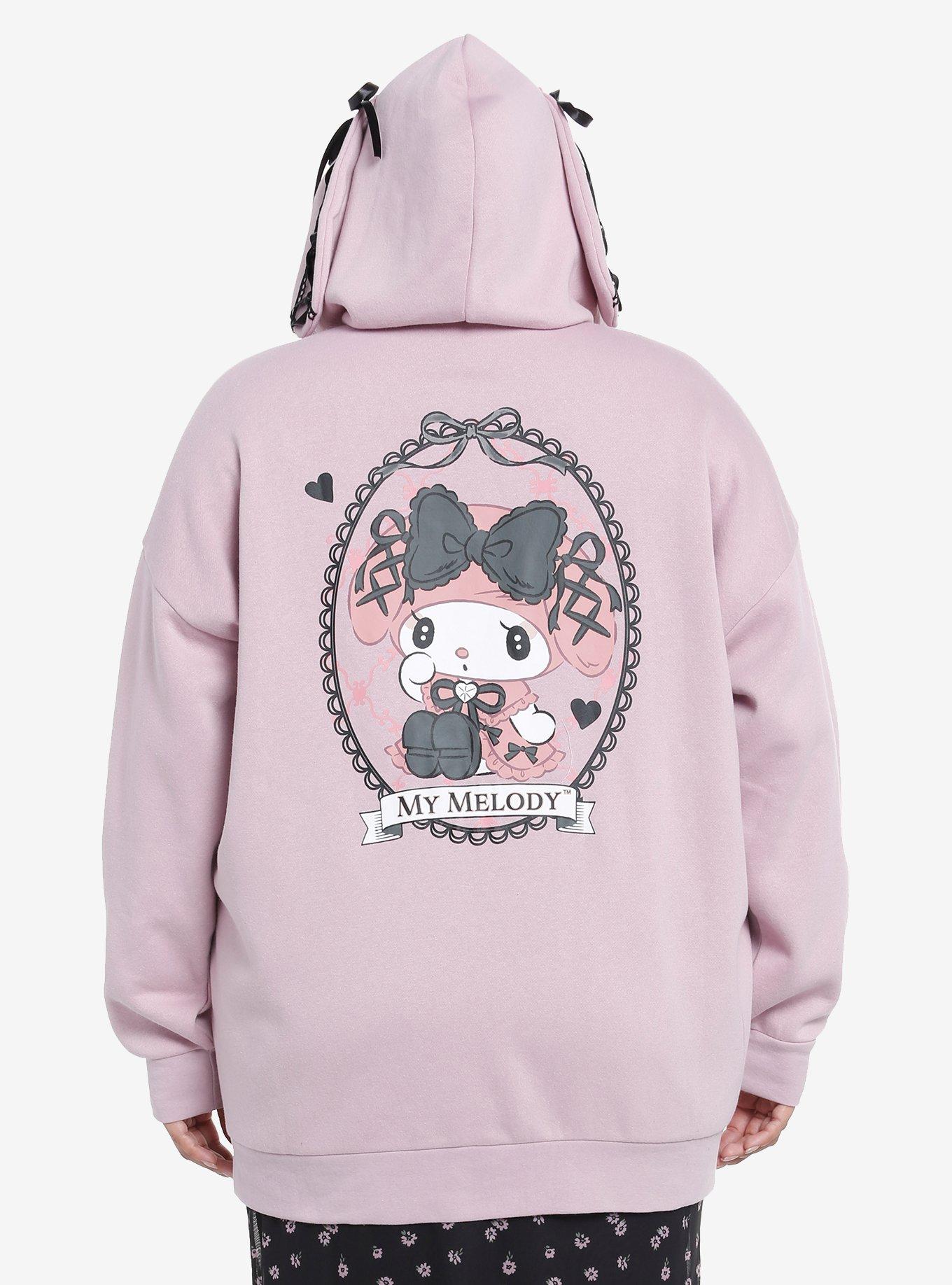 My Melody Lolita Lace 3D Ear Hoodie Plus Size, , hi-res