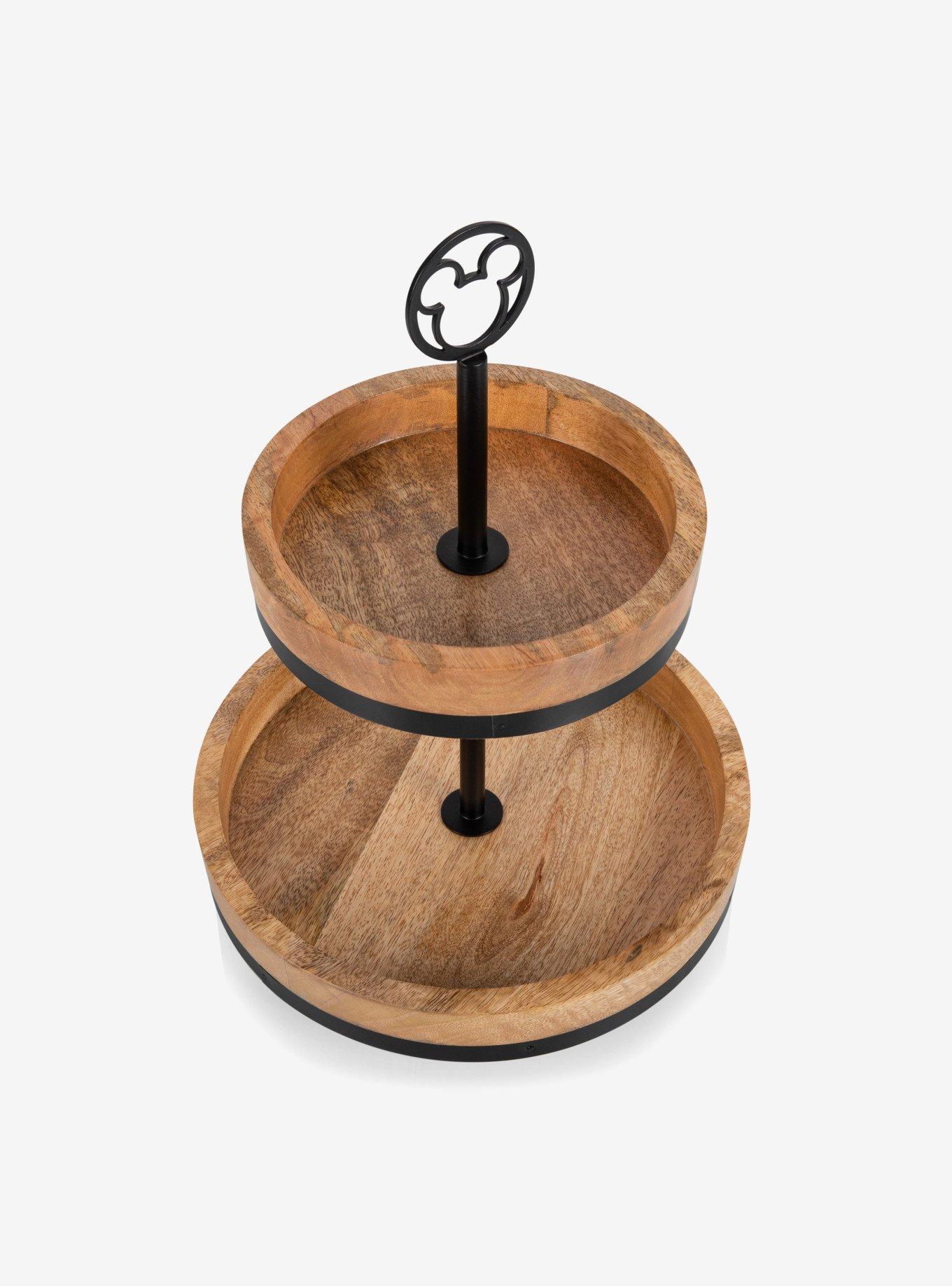 Disney Mickey Mouse Two-Tier Mango Wood Serving Tray, , hi-res