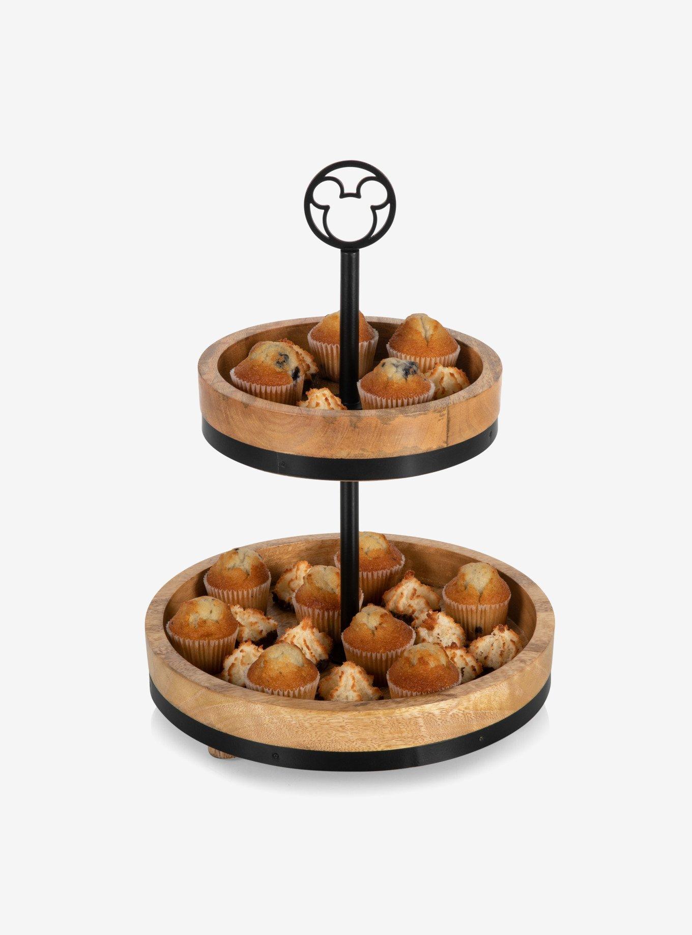 Disney Mickey Mouse Two-Tier Mango Wood Serving Tray, , alternate