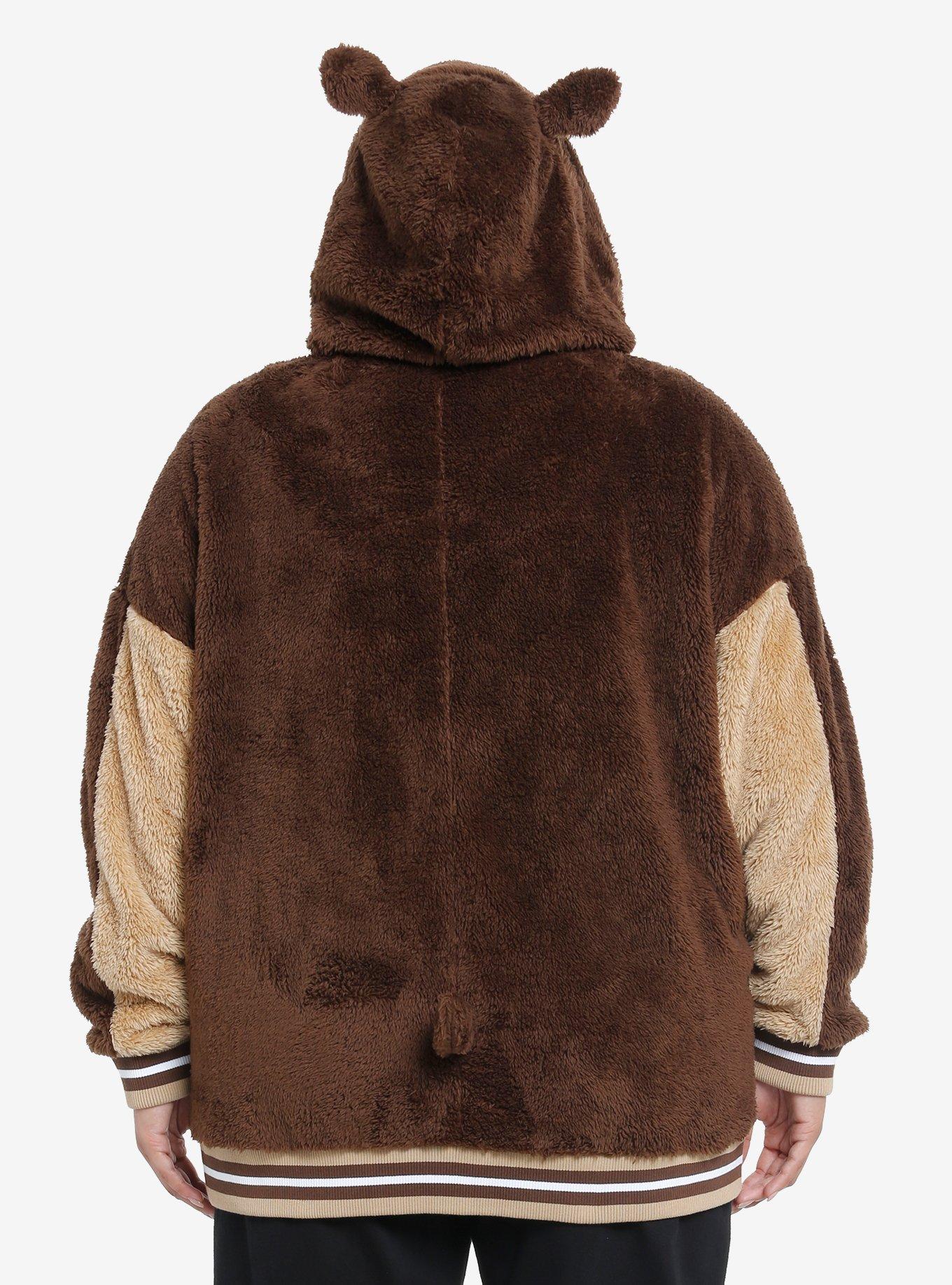 Disney Chip 'N Dale Fuzzy Oversized Hoodie Plus Size, MULTI, alternate - view 3