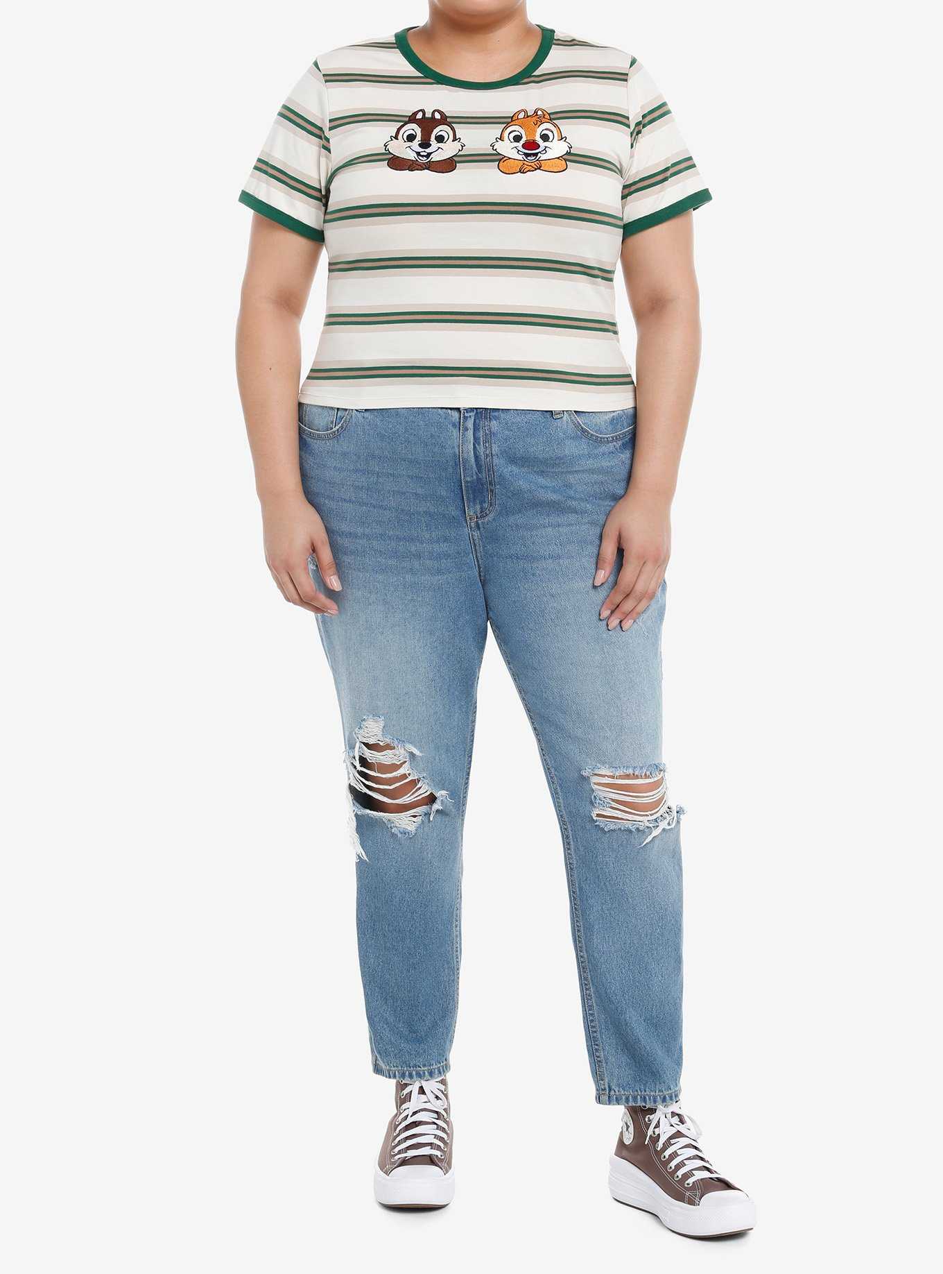 Disney Chip 'N' Dale Stripe Girls Baby Ringer T-Shirt Plus Size, , hi-res