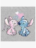 Disney Lilo & Stitch Angel Loves Stitch Girls Slouchy Sweatshirt, GRAY HTR, alternate