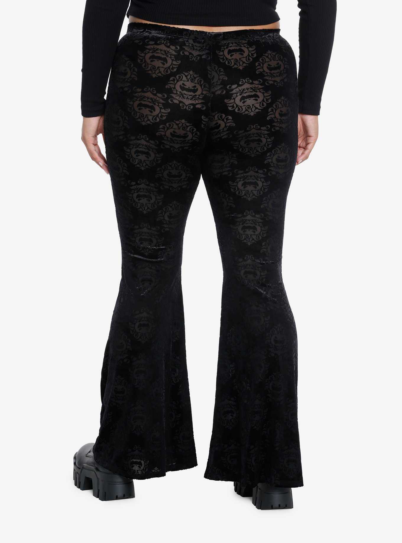 Hot Topic Black Side Chain Button Flare Pants