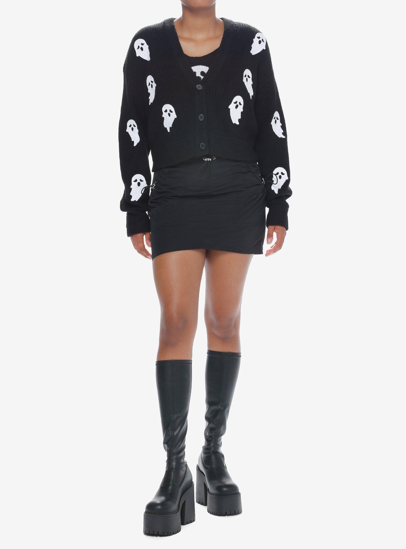 Sweet Society Ghost Crop Cardigan & Tank Top Set, MULTI, alternate