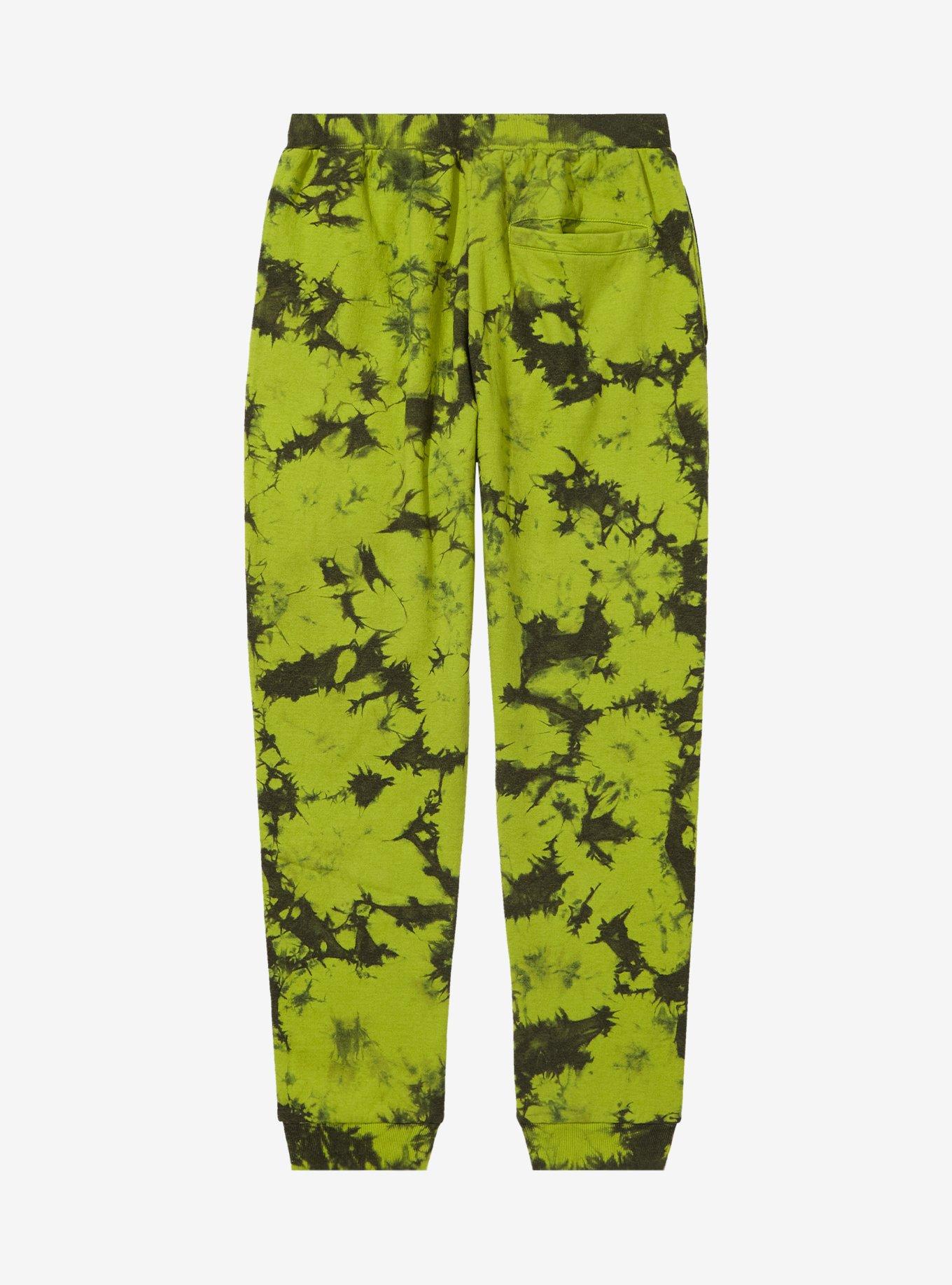 Disney The Nightmare Before Christmas Oogie Boogie Tie-Dye Glow-in-the-Dark Joggers - BoxLunch Exclusive, DYE - GREEN, alternate