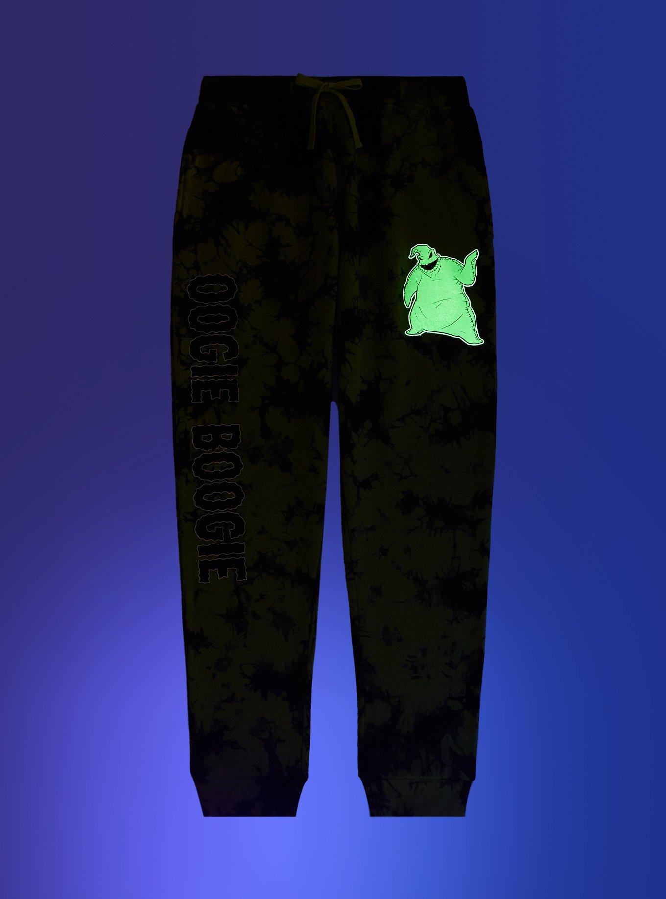 Disney The Nightmare Before Christmas Oogie Boogie Tie-Dye Glow-in-the-Dark Joggers - BoxLunch Exclusive, DYE - GREEN, alternate
