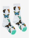 Cool Socks Butterfly Allover Print Crew Socks, , alternate