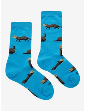 Cool Socks Sea Otter Allover Print Crew Socks, , hi-res