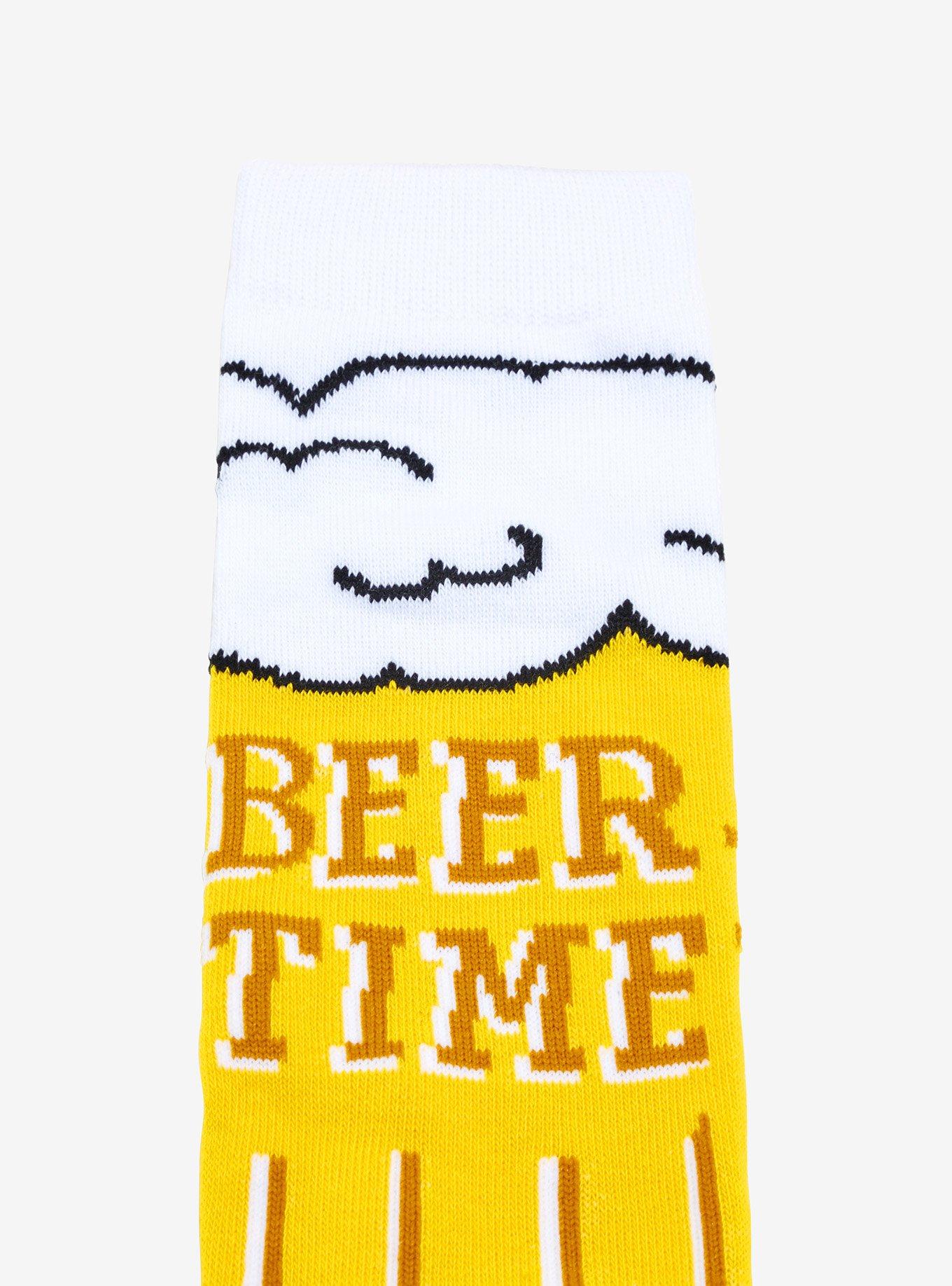 Cool Socks Beer Time Crew Socks, , alternate