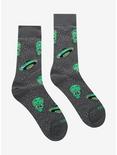 Cool Socks Alien Allover Print Crew Socks, , alternate