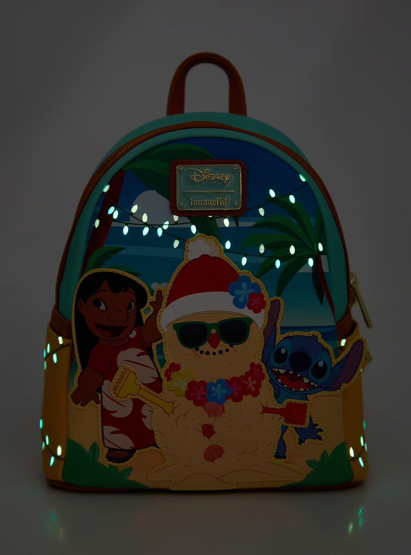 Loungefly Disney Lilo & Stitch Sand Snowman Glow-in-the-Dark Mini Backpack - BoxLunch Exclusive, , alternate