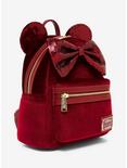 Loungefly Disney Minnie Mouse Velvet Sequined Ears Mini Backpack - BoxLunch Exclusive, , alternate