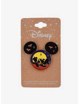 Disney Mickey Mouse Silhouette Bats Scenic Enamel Pin - BoxLunch Exclusive, , hi-res