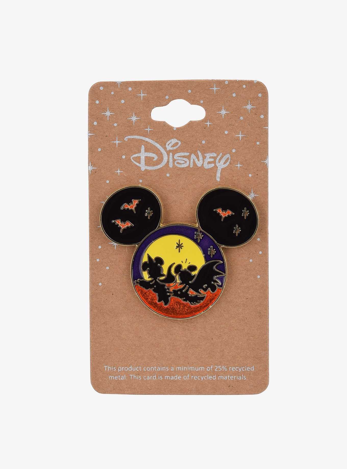 Disney Mickey Mouse Silhouette Bats Scenic Enamel Pin - BoxLunch Exclusive, , hi-res