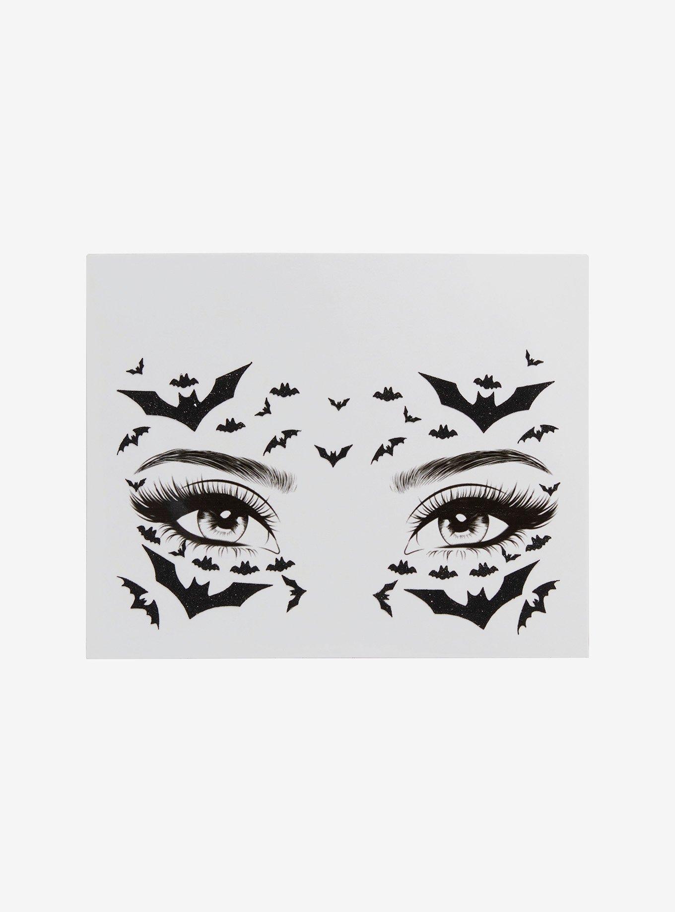 Glitter Bats Face Stickers, , alternate