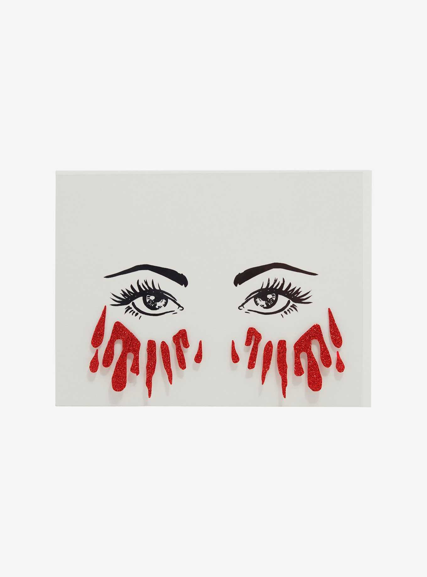 Glitter Blood Drop Face Stickers, , hi-res