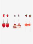 Strawberry Fruit & Dessert Earring Set - BoxLunch Exclusive, , alternate
