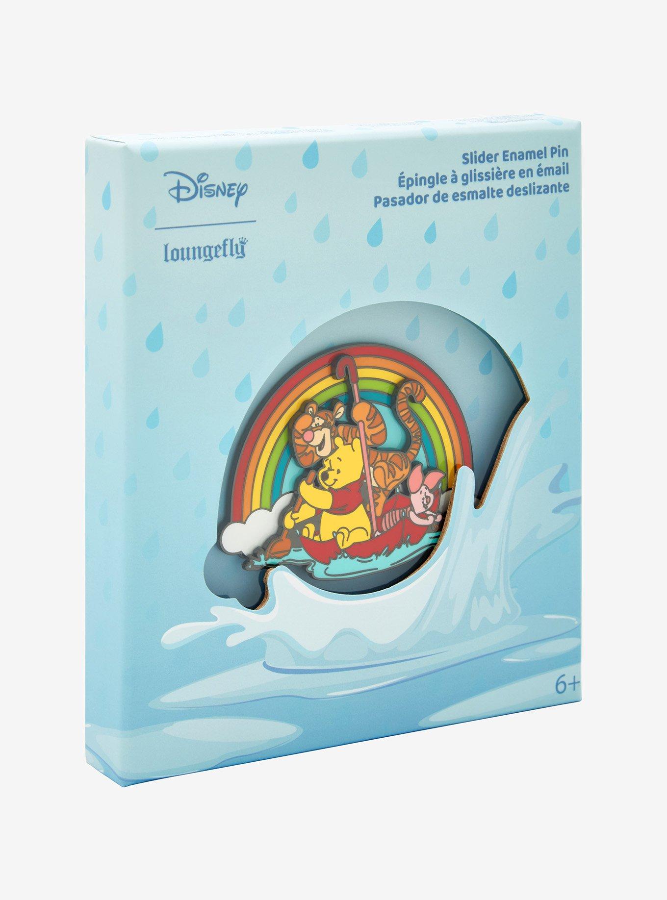 Loungefly Disney Winnie the Pooh Rainbow Umbrella Sliding Enamel Limited Edition Pin, , alternate